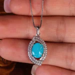 گردنبند فیروزه زنانه کد 15390