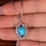 گردنبند فیروزه زنانه کد 15394