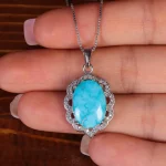 گردنبند فیروزه زنانه کد 15396