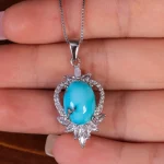 گردنبند فیروزه زنانه کد 15424