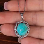 گردنبند فیروزه زنانه کد 15427