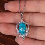 گردنبند فیروزه زنانه کد 15428