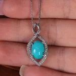 گردنبند فیروزه زنانه کد 15430