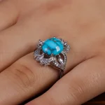 انگشتر فیروزه شجری زنانه کد 15432