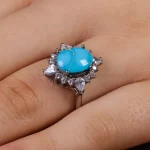 انگشتر فیروزه شجری زنانه کد 15434