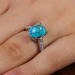 انگشتر فیروزه شجری زنانه کد 15438