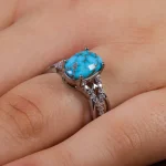 انگشتر فیروزه شجری زنانه کد 15447