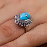 انگشتر فیروزه شجری زنانه کد 15449
