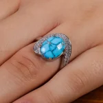 انگشتر فیروزه شجری زنانه کد 15461
