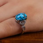 انگشتر فیروزه شجری زنانه کد 15462