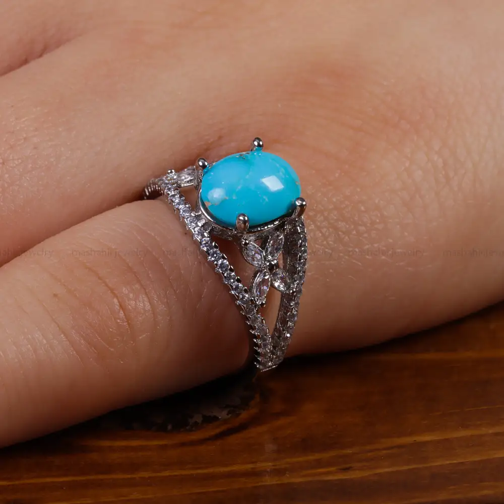 انگشتر فیروزه شجری زنانه کد 15466