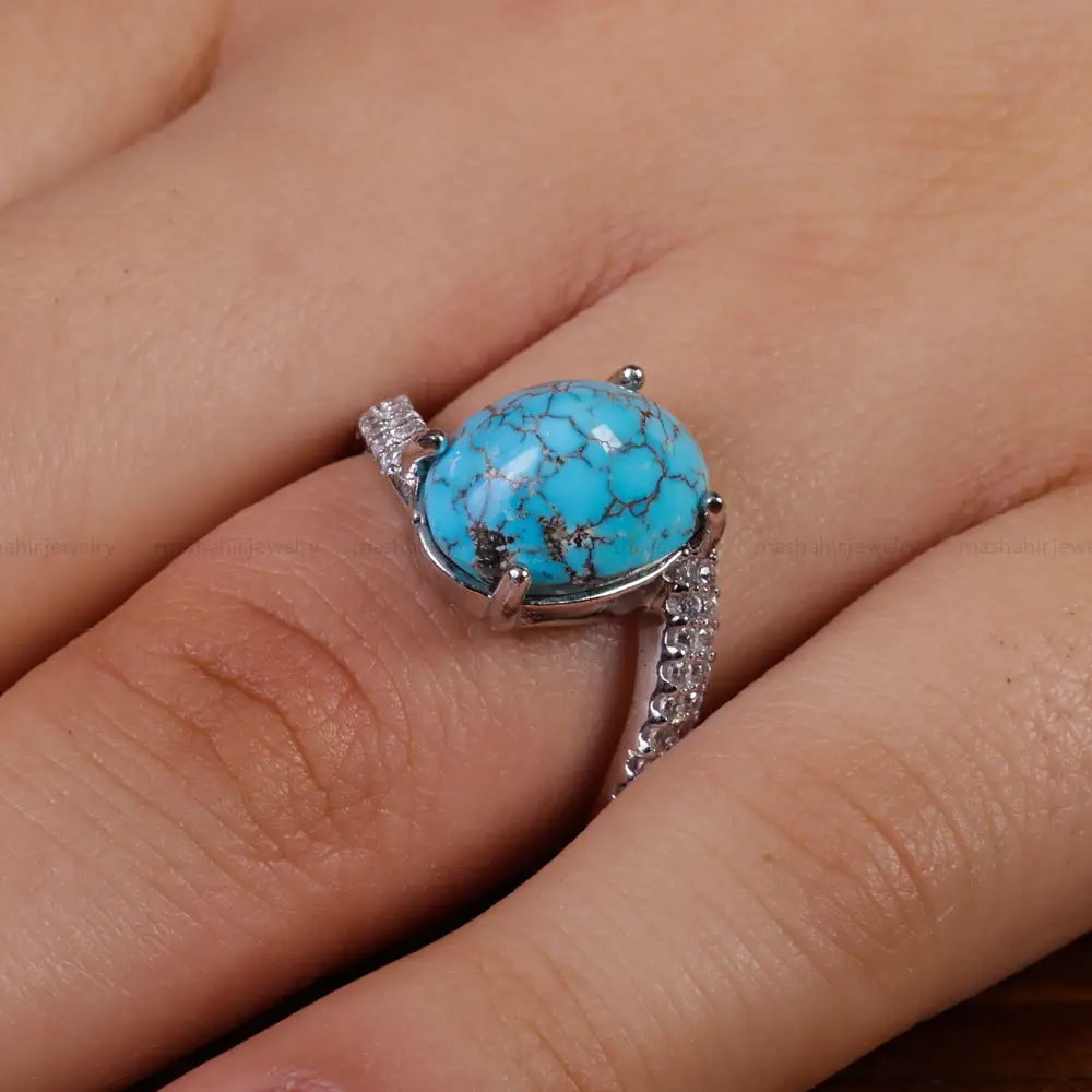 انگشتر فیروزه شجری زنانه کد 15467