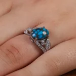 انگشتر فیروزه شجری زنانه کد 15468