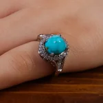 انگشتر فیروزه شجری زنانه کد 15476