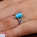 انگشتر فیروزه شجری زنانه کد 15479