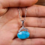 گردنبند فیروزه زنانه کد 15489