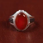 انگشتر عقیق مردانه کد 15507