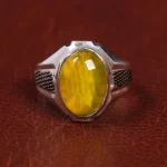 انگشتر عقیق مردانه کد 15512