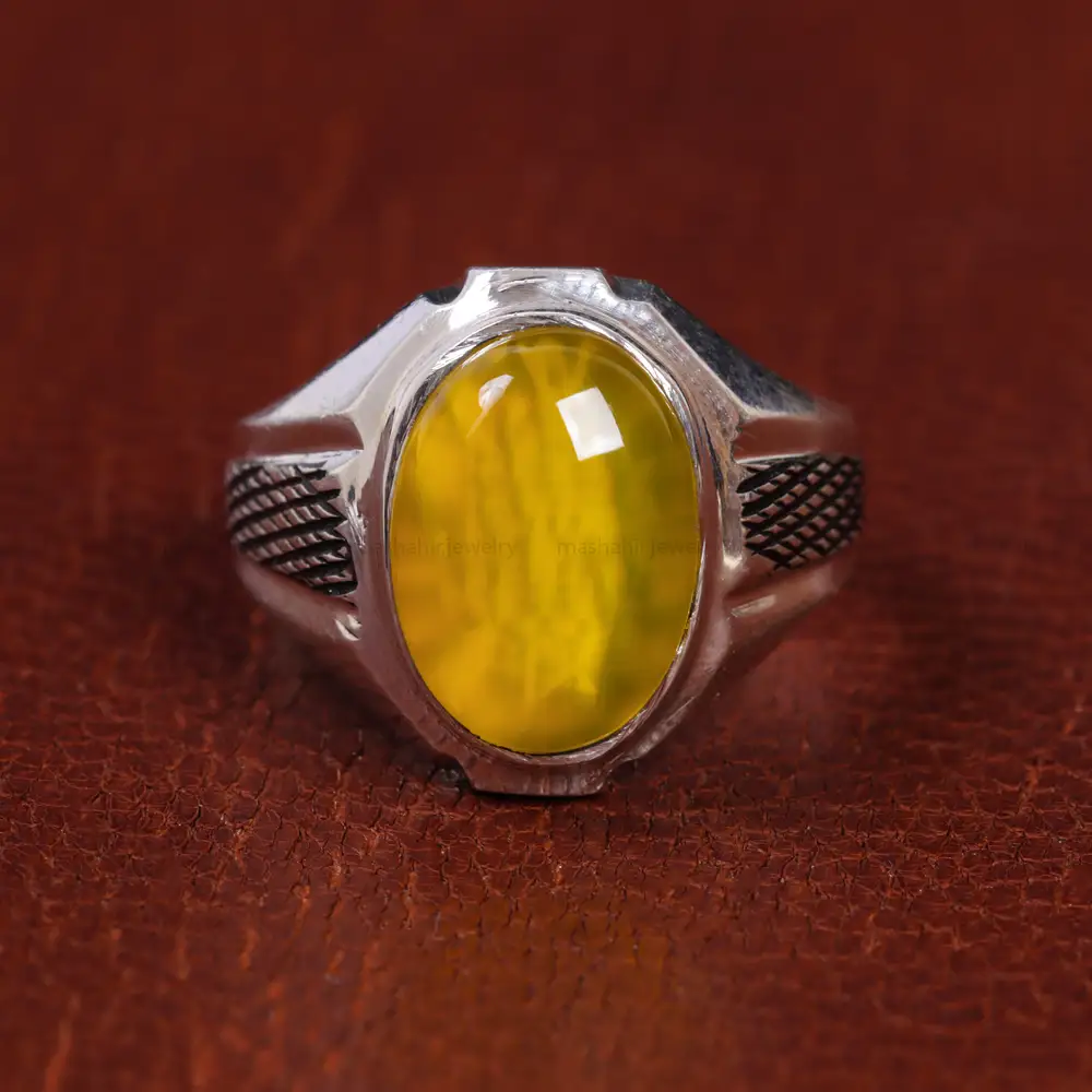 انگشتر عقیق مردانه کد 15512