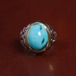 انگشتر فیروزه شجری مردانه کد 15528