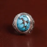 انگشتر فیروزه شجری مردانه کد 15529