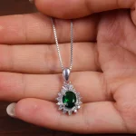 گردنبند سنتاتیک زمرد زنانه کد 15573