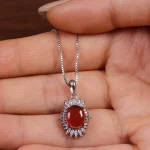 گردنبند عقیق زنانه کد 15576