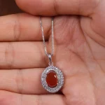 گردنبند عقیق زنانه کد 15578