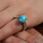 انگشتر فیروزه شجری زنانه کد 15592