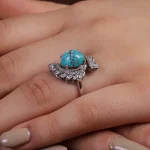انگشتر فیروزه شجری زنانه کد 15593