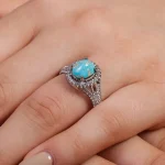 انگشتر فیروزه شجری زنانه کد 15596