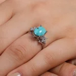 انگشتر فیروزه شجری زنانه کد 15597