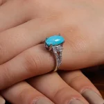 انگشتر فیروزه شجری زنانه کد 15602