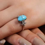 انگشتر فیروزه شجری زنانه کد 15603