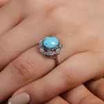 انگشتر فیروزه شجری زنانه کد 15604