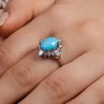 انگشتر فیروزه شجری زنانه کد 15605