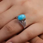 انگشتر فیروزه شجری زنانه کد 15608