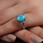 انگشتر فیروزه شجری زنانه کد 15610