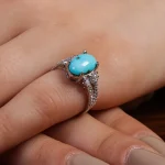 انگشتر فیروزه شجری زنانه کد 15614