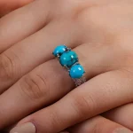 انگشتر فیروزه شجری زنانه کد 15617