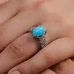 انگشتر فیروزه شجری زنانه کد 15618