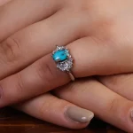 انگشتر فیروزه شجری زنانه کد 15627