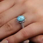 انگشتر فیروزه شجری زنانه کد 15628