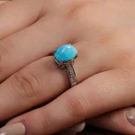 انگشتر فیروزه شجری زنانه کد 15631