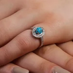 انگشتر فیروزه شجری زنانه کد 15633