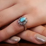 انگشتر فیروزه شجری زنانه کد 15637