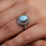انگشتر فیروزه شجری زنانه کد 15642