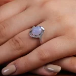 انگشتر عقیق سوسنی زنانه کد 15645