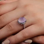 انگشتر عقیق سوسنی زنانه کد 15646