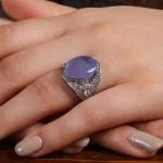 انگشتر عقیق سوسنی زنانه کد 15650